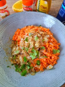 Salade de lentilles corail au citron et curry