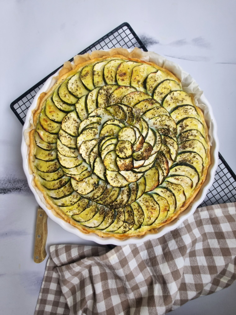 Tarte aux courgettes et fromages