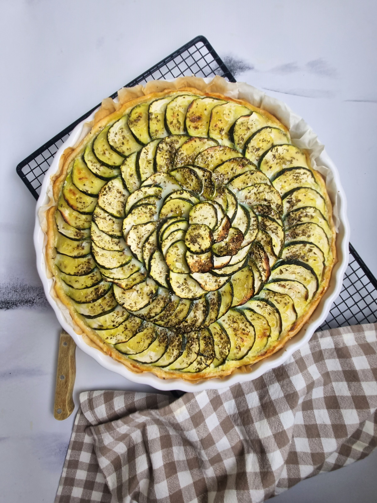 Tarte feuilletée à la courgette