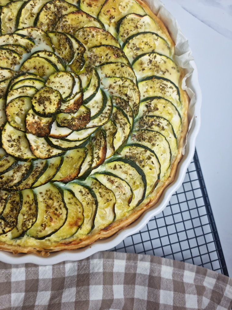 Tarte courgette ricotta fromage ail et fines herbes