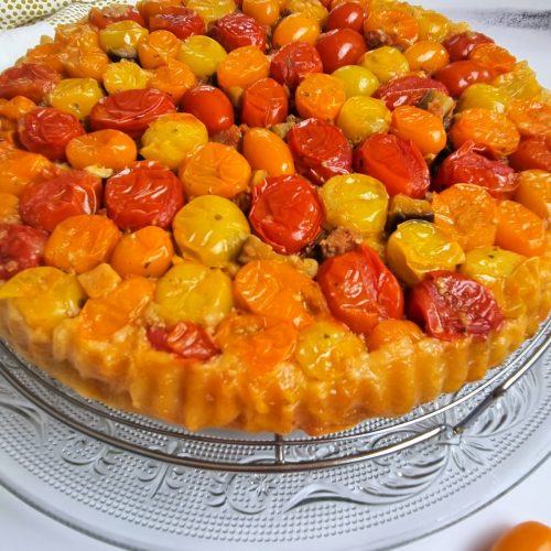 Tarte tatin aux tomates cerises et chorizo