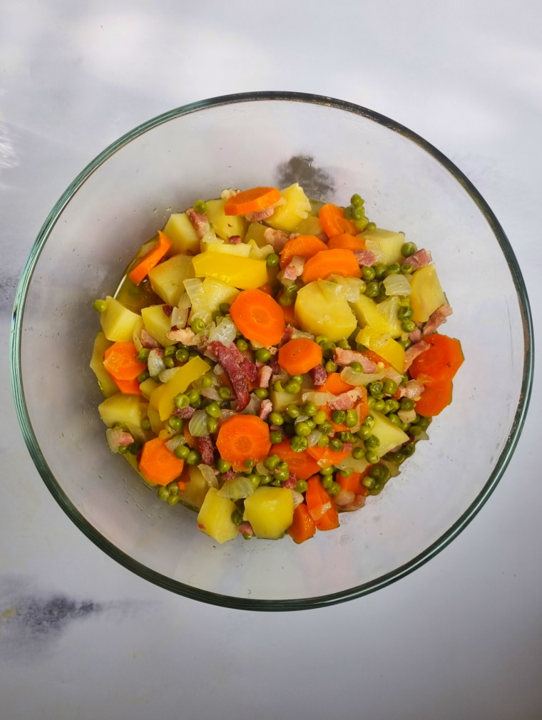 Légumes au lardons fumés avec Cookeo