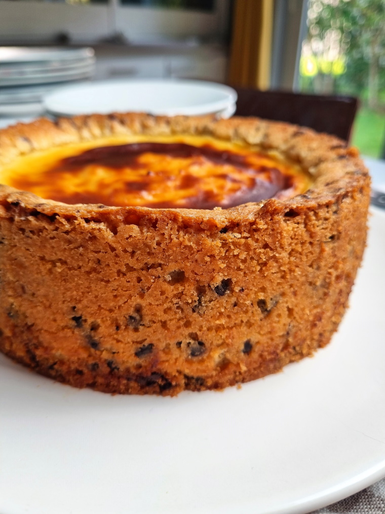 Flan sur pâte à cookie