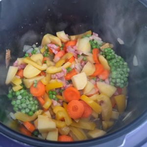 Légumes aux lardons avec Cookeo