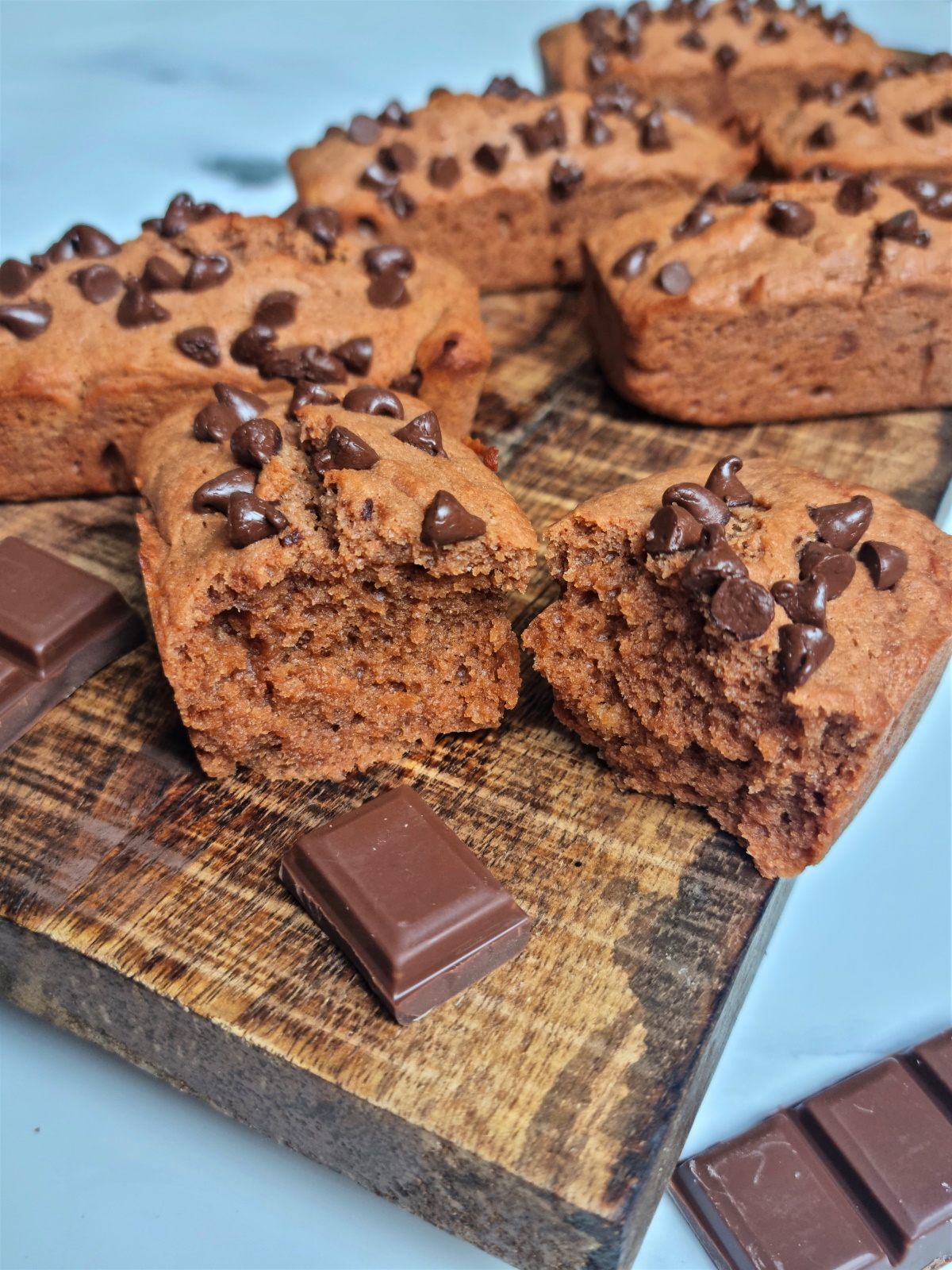 Moelleux au chocolat au lait et pépites de chocolat