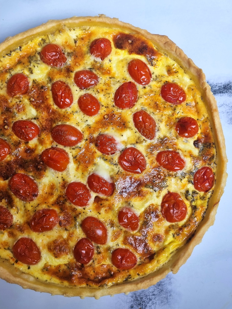 Quiche aux tomates cerises