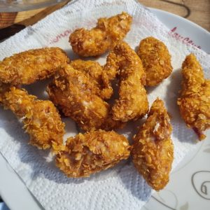 Cuisson des tenders de poulet