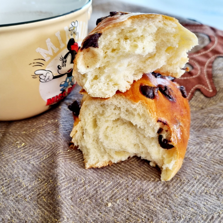 Brioche moelleuse aux pépites de chocolat