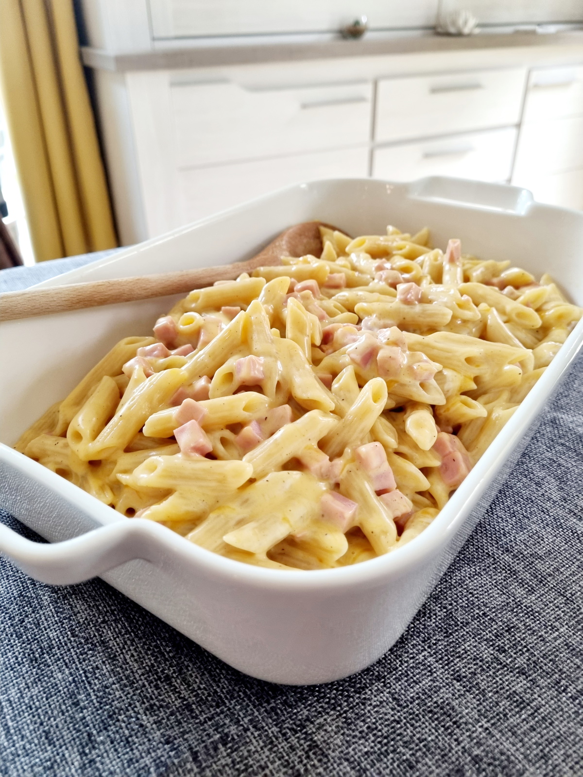 One pot pasta bière, jambon, cheddar