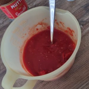 Tomates pelées pour bolognaise