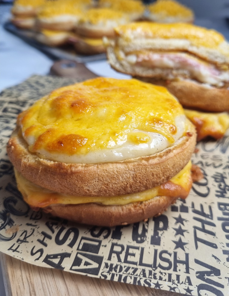 Hamburger façon croque monsieur