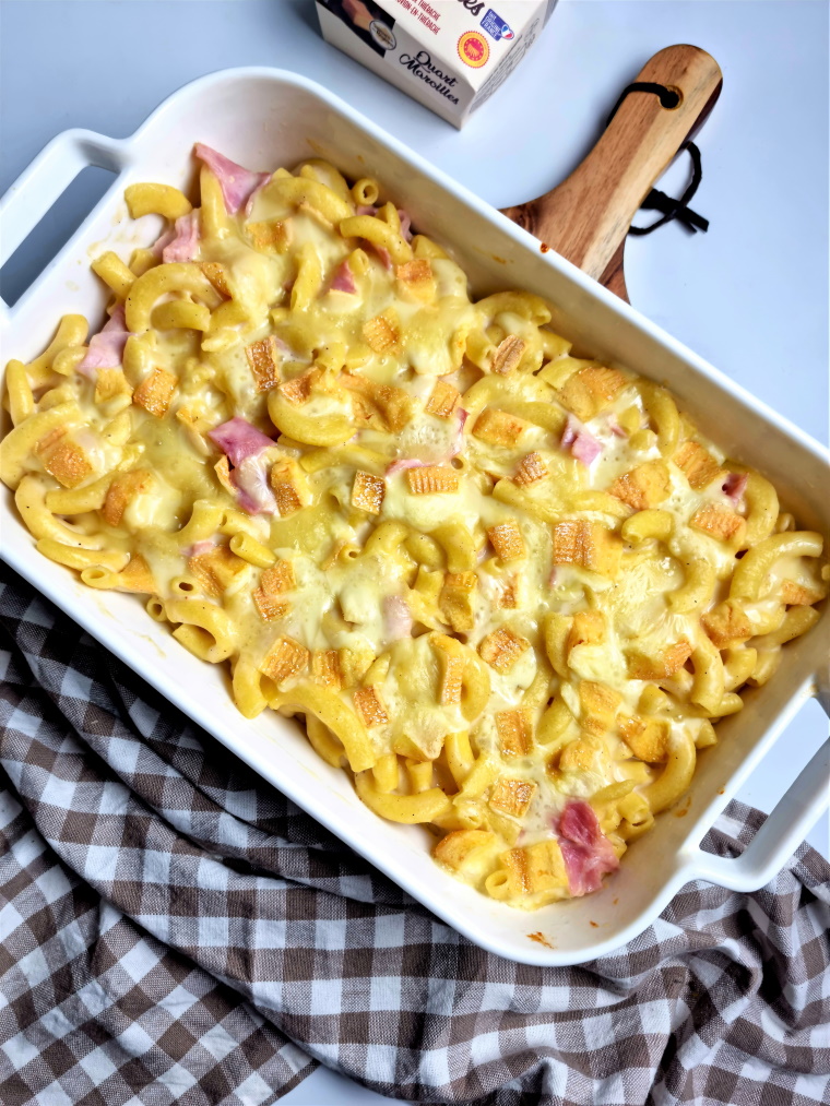 Macaroni au maroilles et jambon