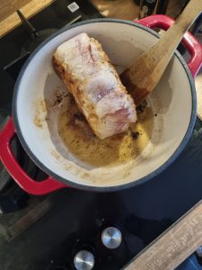 Rôti de porc saisi en cocotte