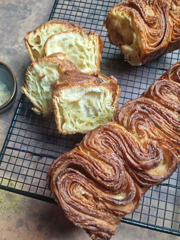 Mie de la brioche feuilletée