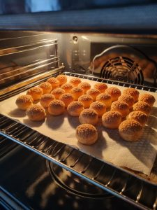 Cuisson des choux craquelin