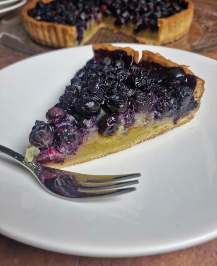 Tarte aux myrtilles et crème d'amande