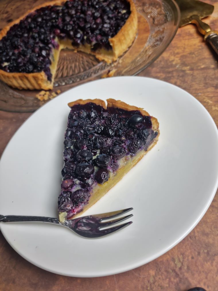 Tarte aux myrtilles et amande