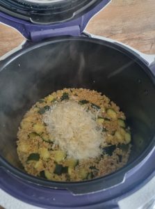 Blé aux courgettes et fromage au Cookeo