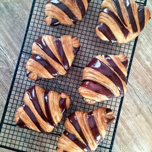 Croissants bicolores au cacao