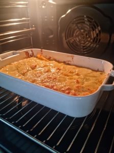 Gratin dauphinois au jambon au four