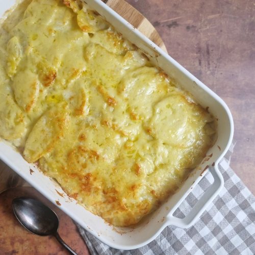 Gratin dauphinois au jambon et fromage