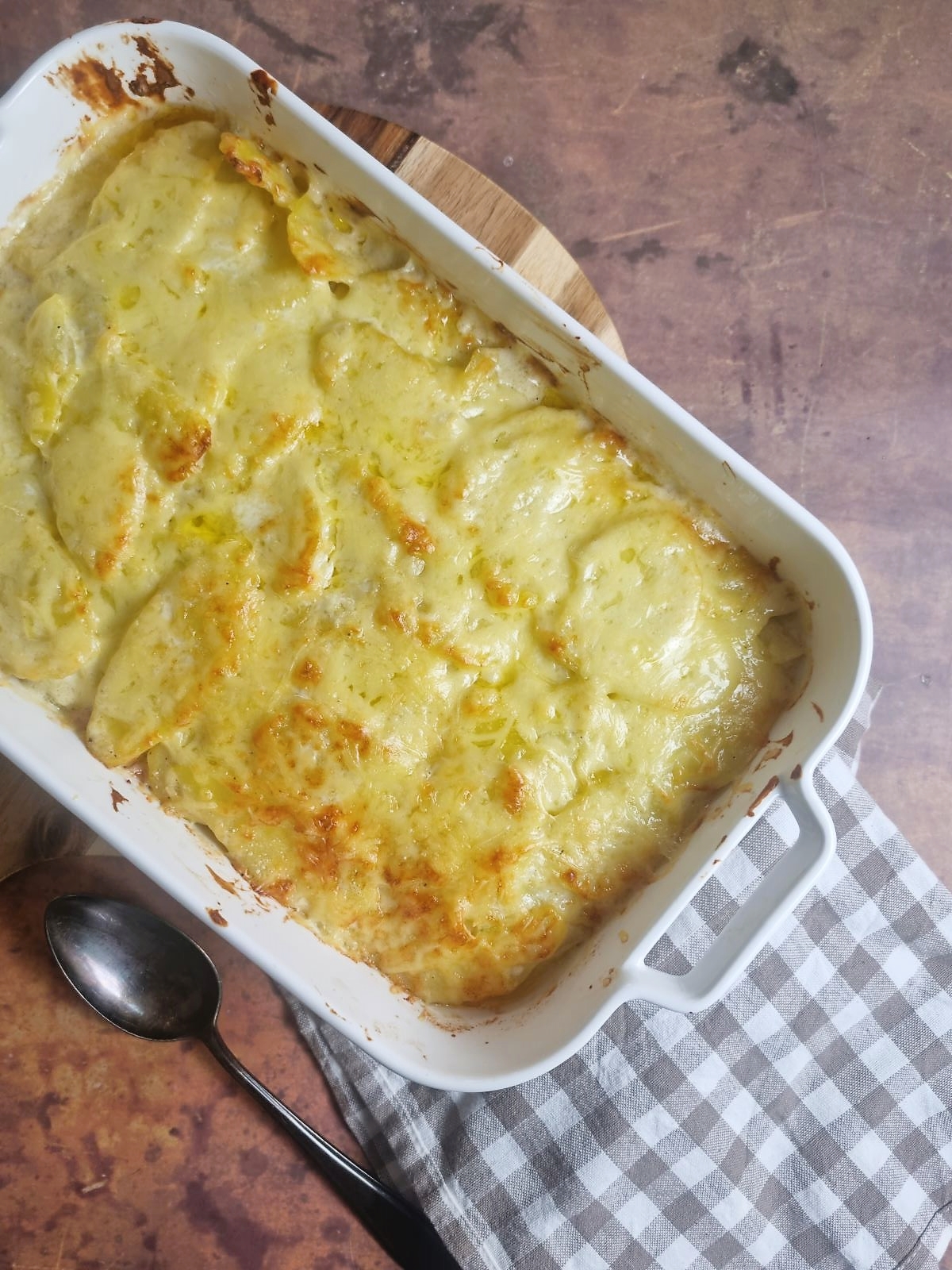 Gratin dauphinois au jambon et fromage