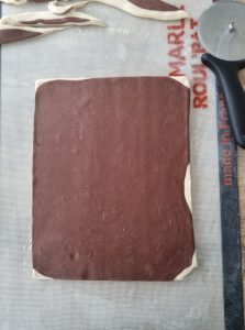 Pâte à pains au chocolat bicolores