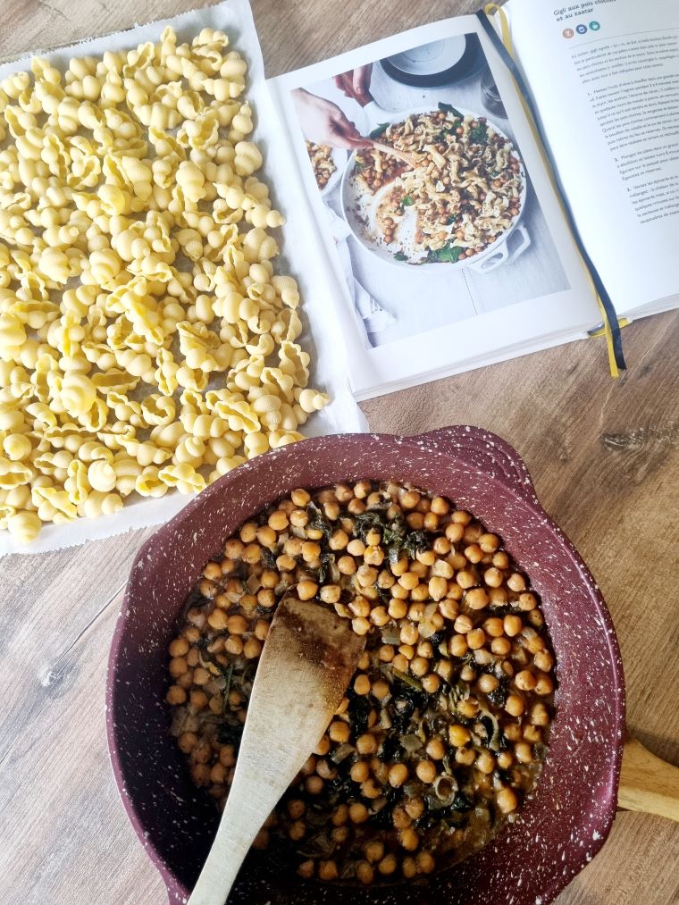 Pâtes sauce pois chiches avec zaatar de Yotam Ottolenghi