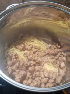 Spaghetti et saucisses