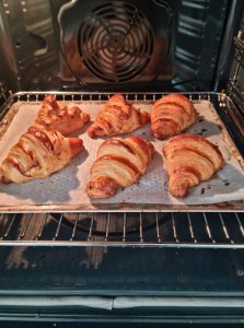 Cuisson des croissants réalisés avec laminoir