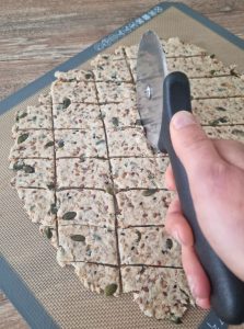 Rectangles de crackers aux graines