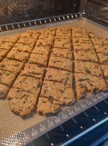 Cuisson des crackers au levain