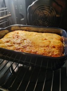 Cuisson des lasagnes au poulet