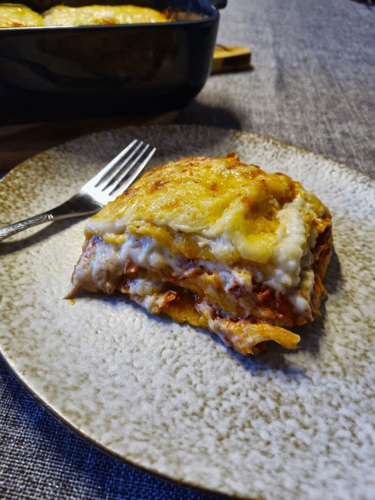 Lasagnes au poulet rôti