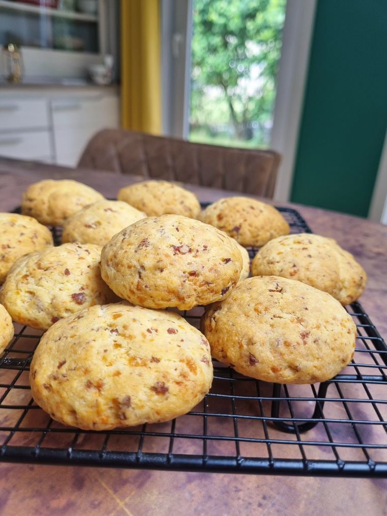 Cookies aux lardons et cheddar pour l'apéritif