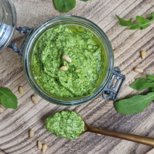 Pesto de roquette et basilic