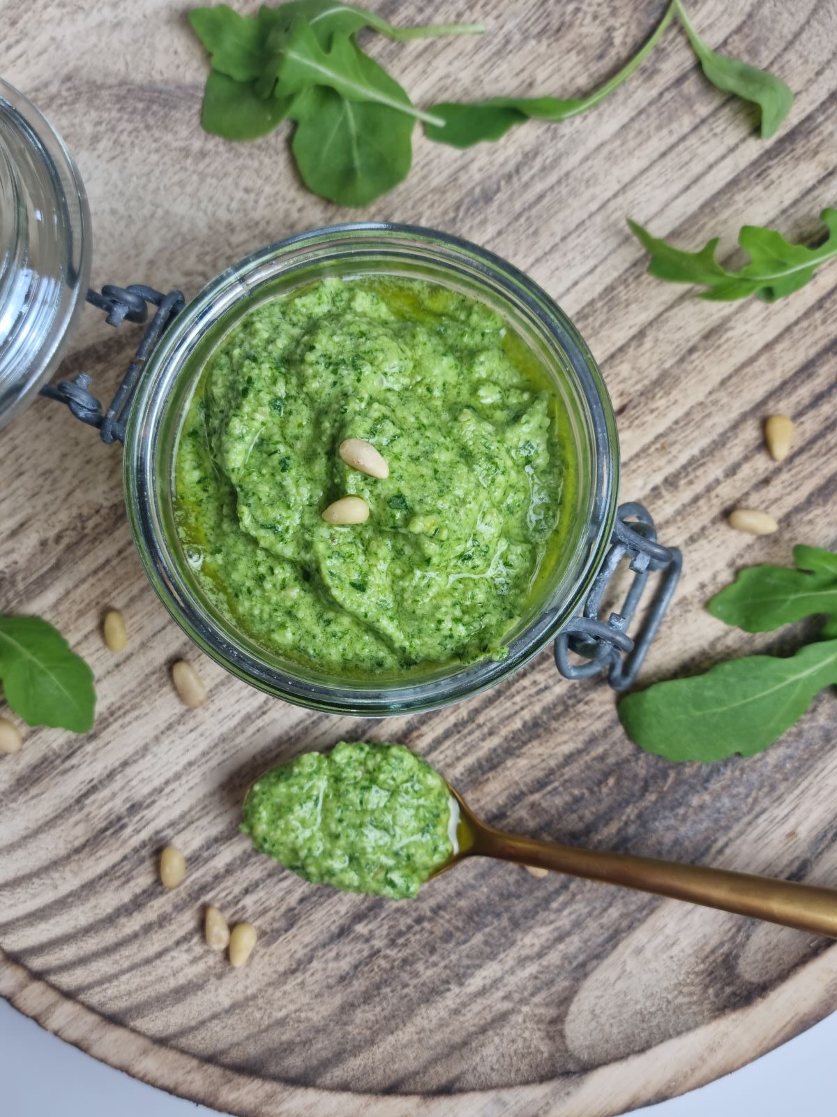 Pesto de roquette et basilic