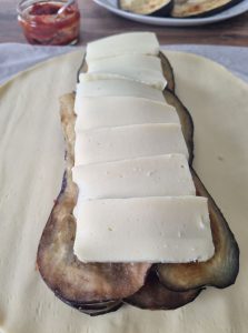 Mozzarella sur aubergine