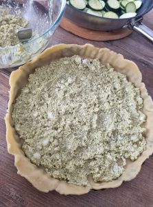 Etaler une couche de ricotta-pesto