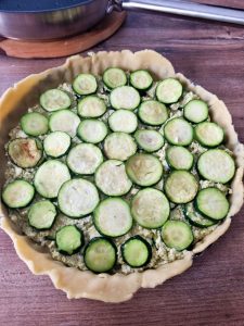 Tarte aux courgettes, ricotta et pesto