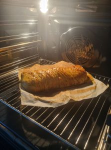 Cuisson de la tresse feuilletée