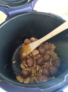 Boulettes de viande et champignons