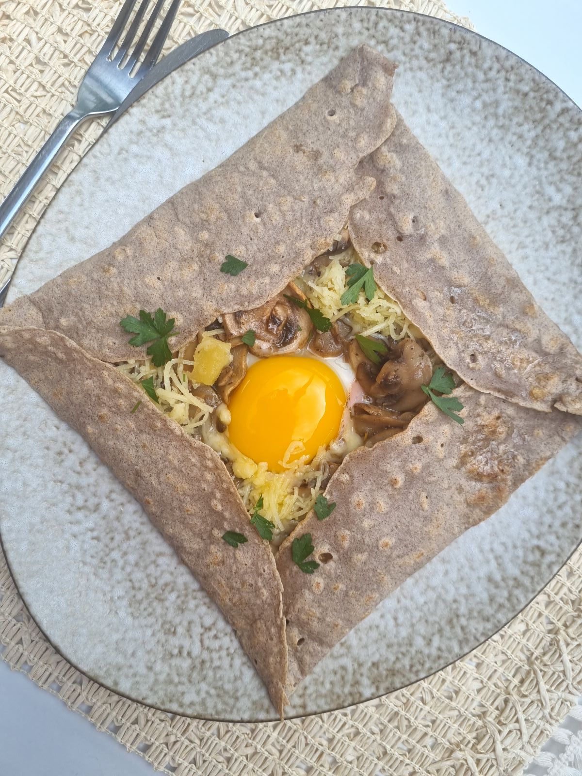 Galette bretonne aux champignons