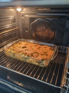 Cuisson au four du gratin de courgette