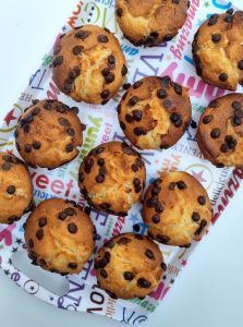 Muffins au yaourt, coeur chocolat