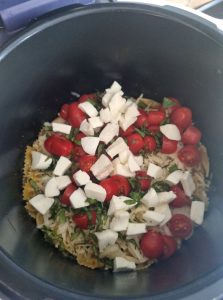 Pâtes, tomate, basilic au Cookeo