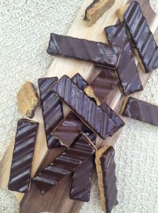 Biscuits enrobés de chocolat