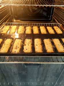 Cuisson des barres cookies