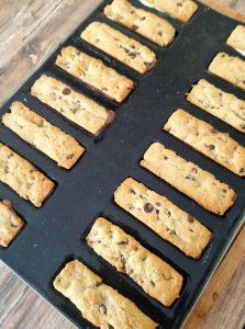 Bares cookies sur chocolat fondu