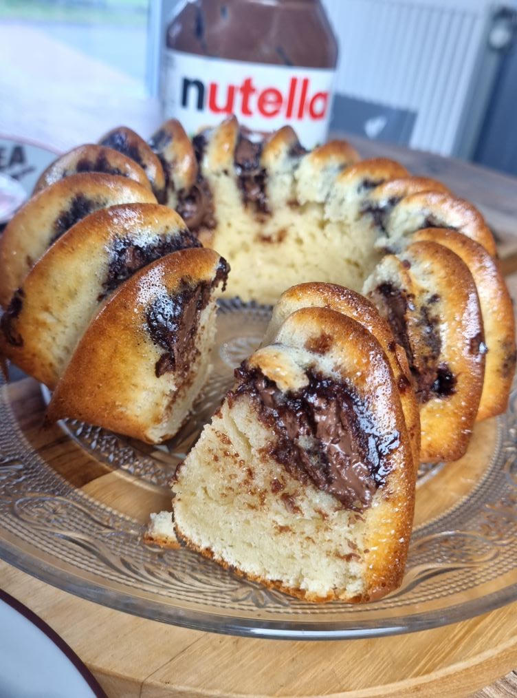 Gâteau à la crème et au nutella